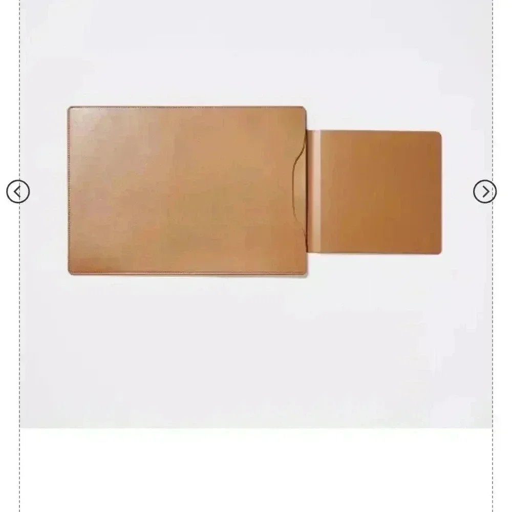 Faux Leather laptop sleeve with built in mouse